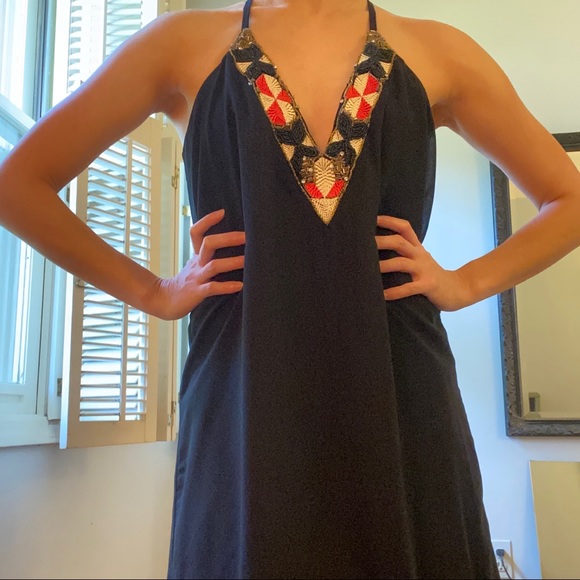 Aakaa Beaded Slip Dress - Picture 3 of 4